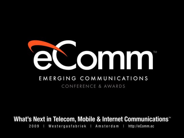 Jaap Van Til's Presentation at Emerging Communication Conference & Awards 200...