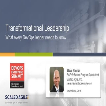 DOES SFO 2016 - Steve Mayner - Transformational Leadership