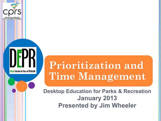 Make and Take Prioritization January 2013 Webinar Slides