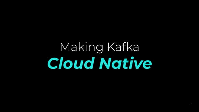 Making Kafka Cloud Native | Jay Kreps, Co-Founder & CEO, Confluent