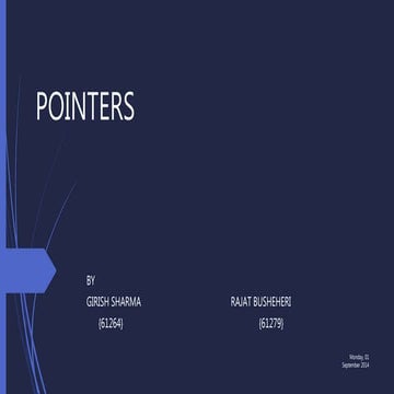 Pointers in c++ | PPT