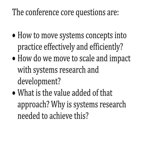 Integrating nutrition to systems research: through Nutrition sensitive landsc...