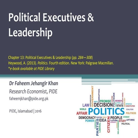 Political Executives and Leadership