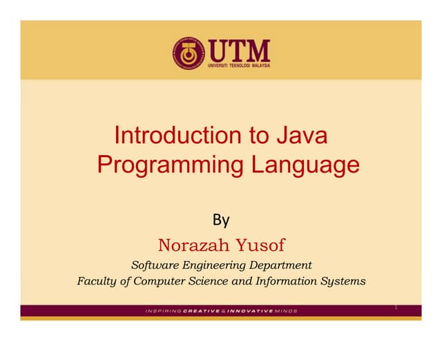 Introduction to Java Programming Language