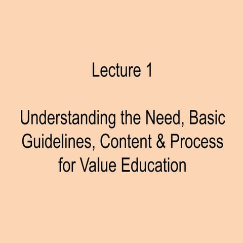 introduction to  universal human values and importance