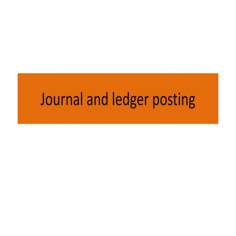 1 ledger posting