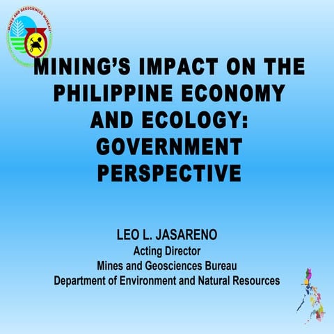 Leo Jasareno presentation at Conference on Mining's Impact on Philippine Econ...