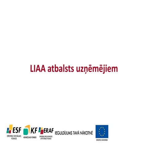 Latvijas Investīciju un attīstības  aģentūras atbalsta programmas  uzņēmējiem