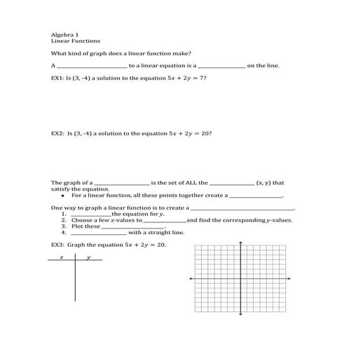 A1 1 linear fxns notes