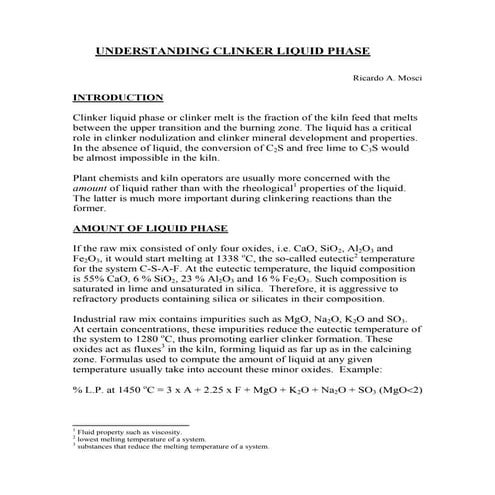 Clinker Liquid Phase