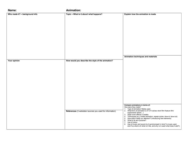 LO1 Noteframe for comparing animations