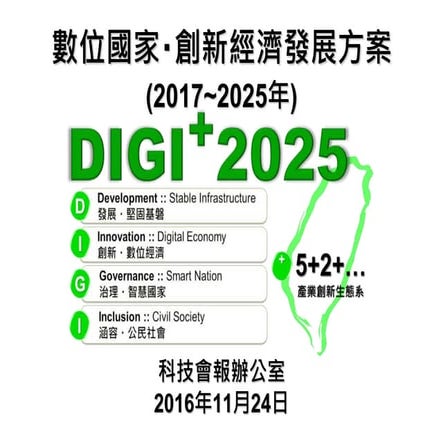 行政院會簡報資料：報1 科技辦 數位國家創新經濟（m）