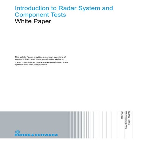 Introduction to Radar System & Component Tests