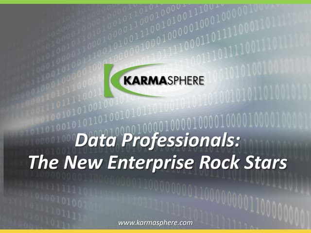 Hadoop World 2011: Big Data Analytics – Data Professionals: The New Enterpris...
