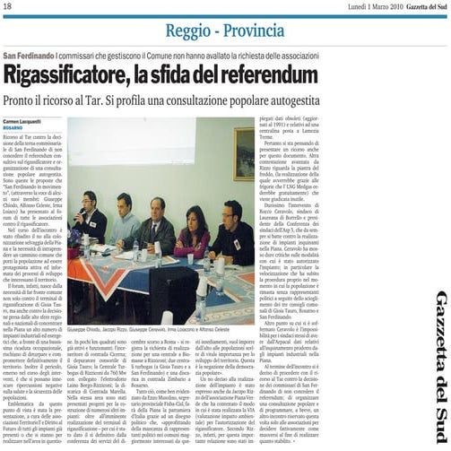 Gazzetta del Sud - 1 marzo 2010