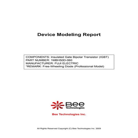 SPICE MODEL of 1MBH50D-060 (Professional+FWDP Model) in SPICE PARK