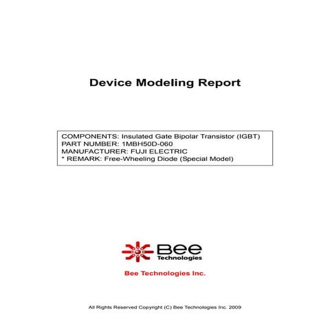 SPICE MODEL of 1MBH50D-060 (Professional+FWD+SP Model) in SPICE PARK