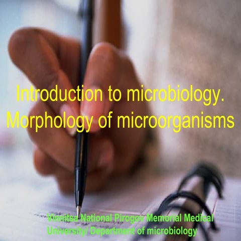 morphology of micro-organisms