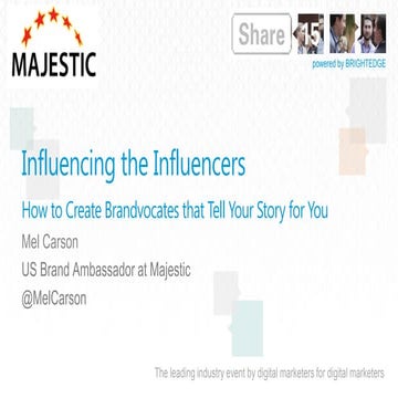 BrightEdge Share15 - DM104: Content, Influence and Human Capital - Mel Carson