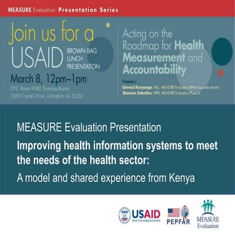 Improving Health Information Systems to Meet the Needs of the Health Sector