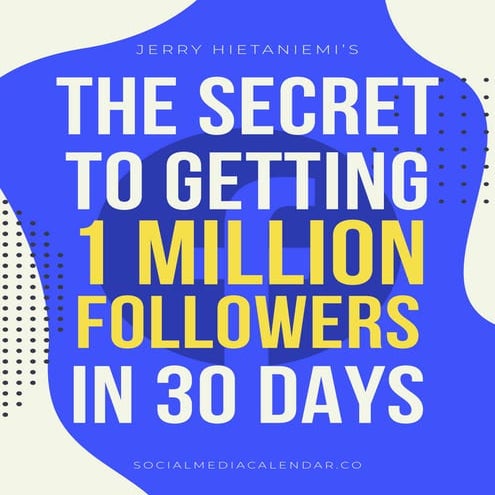1 m fb followers in 30 days ebook | PDF