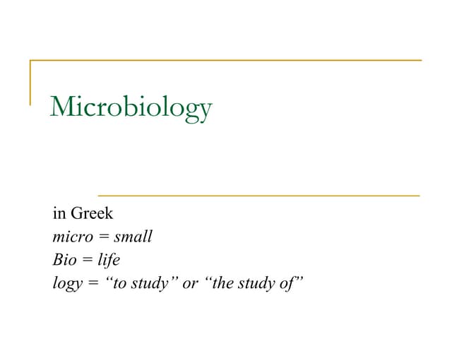 Microbiology
