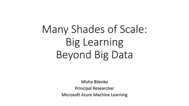 Misha Bilenko, Principal Researcher, Microsoft at MLconf SEA - 5/01/15