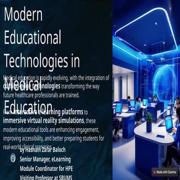 Modern Educational Technologies in Medical Education