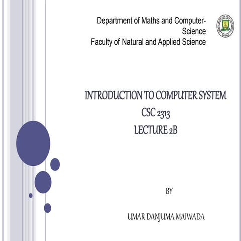 introduction to computer system | PPT