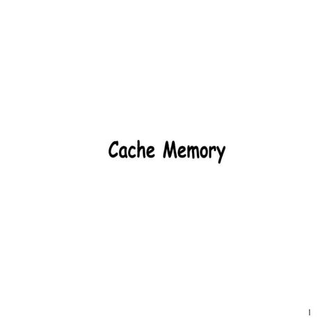 Memory caching