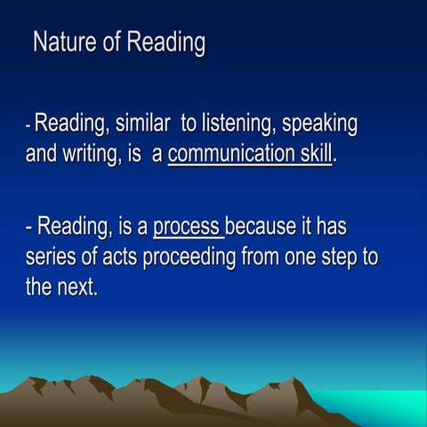 1 nature of reading 