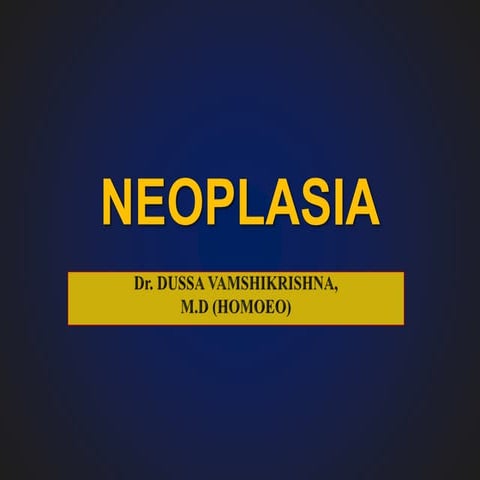  neoplasia introduction, nomenclature, classification of tumours
