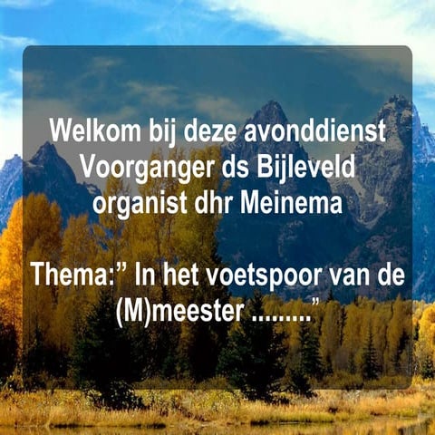 In het voetspoor van de (M)meester...... | PPT