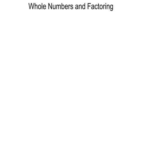1 numbers and factors eq