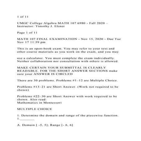 1 of 11UMGC College Algebra MATH 107 6980 - Fall 2020 – Instruct.docx