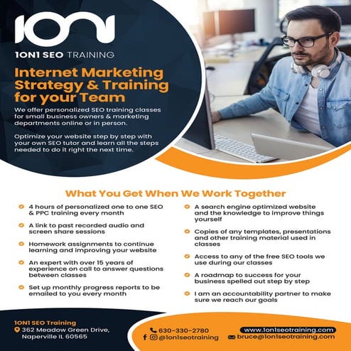 1ON1 SEO Training Sales Brochure