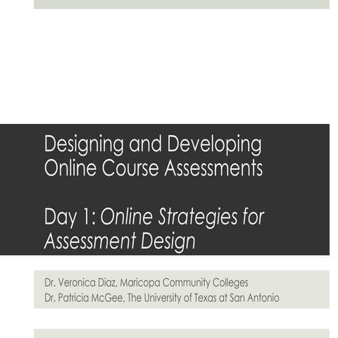 Online Course Assessment  Part 1