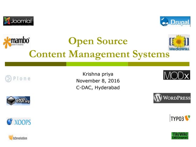 Open Source Content Management Systems