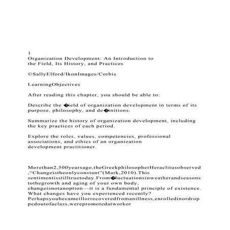 1Organization Development An Introduction tothe Field.docx