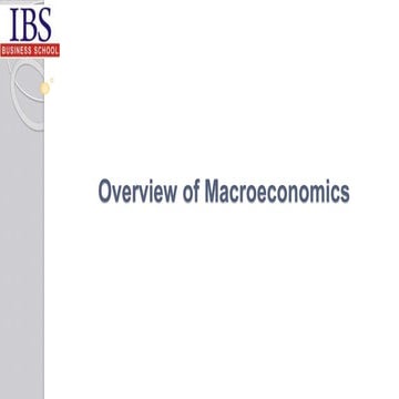 1) overview of macroeconomics