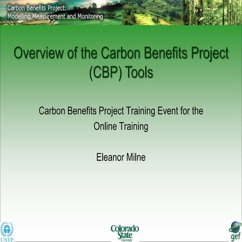 1 overview of the cbp tools and data requirements