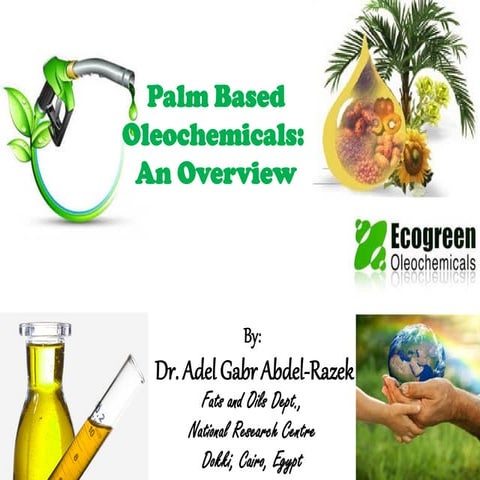 Palm Based Oleochemicals: An Overview