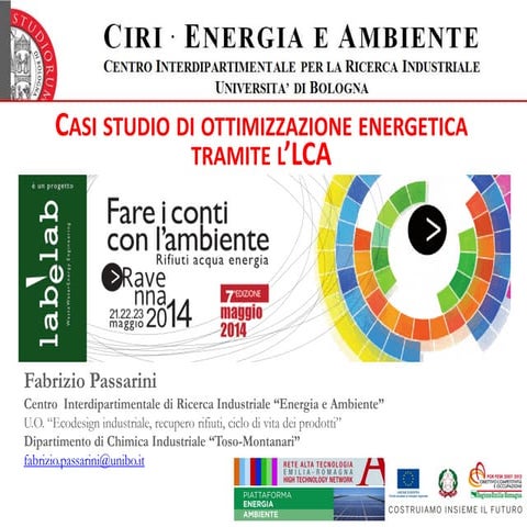 Introduzione all'Analisi del Ciclo di Vita (Life Cycle Assessment - LCA ...
