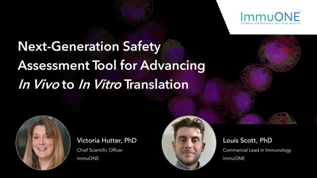 Next-Generation Safety Assessment Tools for Advancing In Vivo to In Vitro Translation