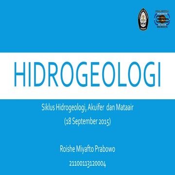 1 pendahuluan hidrogeologi