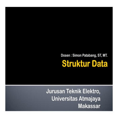 1 Pendahuluan Struktur Data