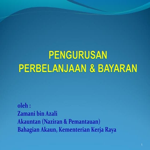 Pengurusan Perbelanjaan & Bayaran