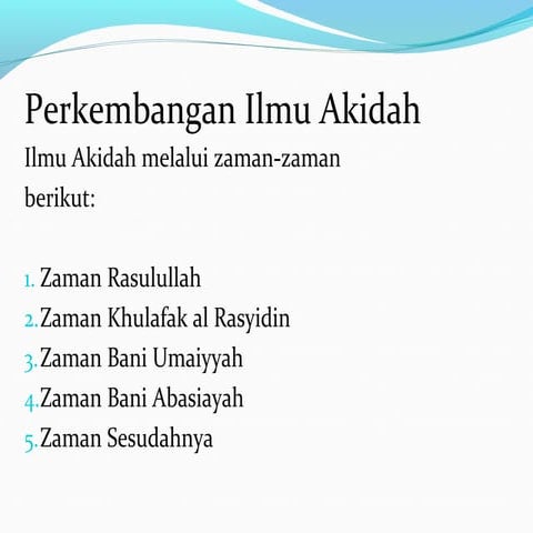 perkembangan ilmu akidah   degree