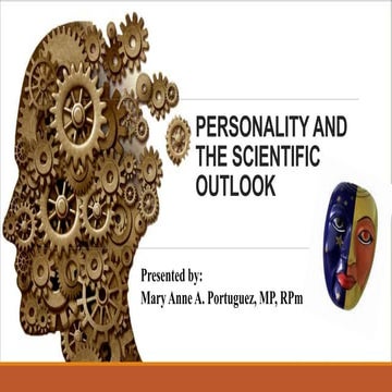 1 personality and the scientific outlook