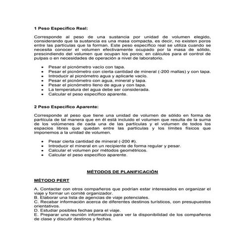 1 peso específico real